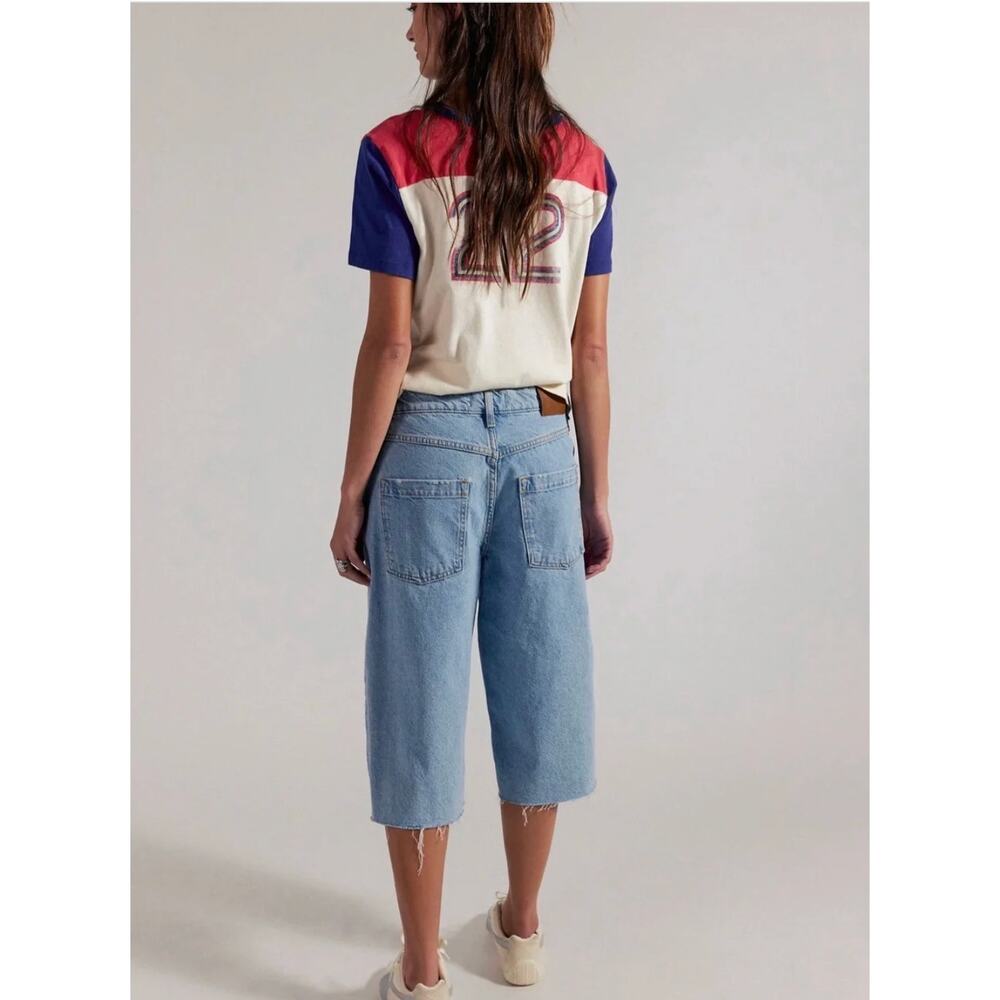 Free People Jam Session Relaxed Capri Jorts Size 26 NWT - Picture 4 of 16